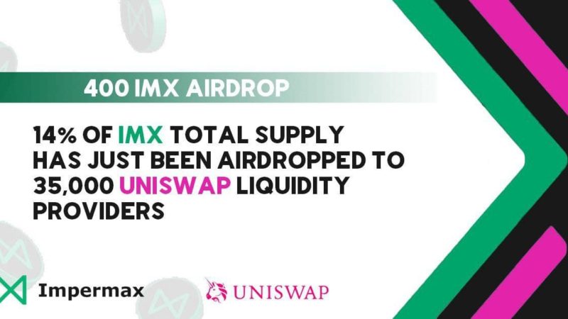 Impermax Airdropped 14 Million IMX Tokens to 35,000 Uniswap V2 Liquidity Providers