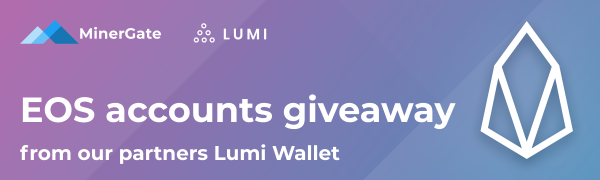 News from our partners LumiWallet. Get EOS account for free!