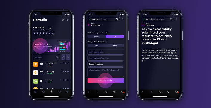 Crypto wallet app Klever launches beta testing for its new exchange service