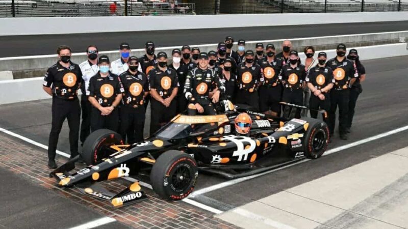 Ed Carpenter with His Bitcoin Chevrolet Comes Fifth on Indy 500