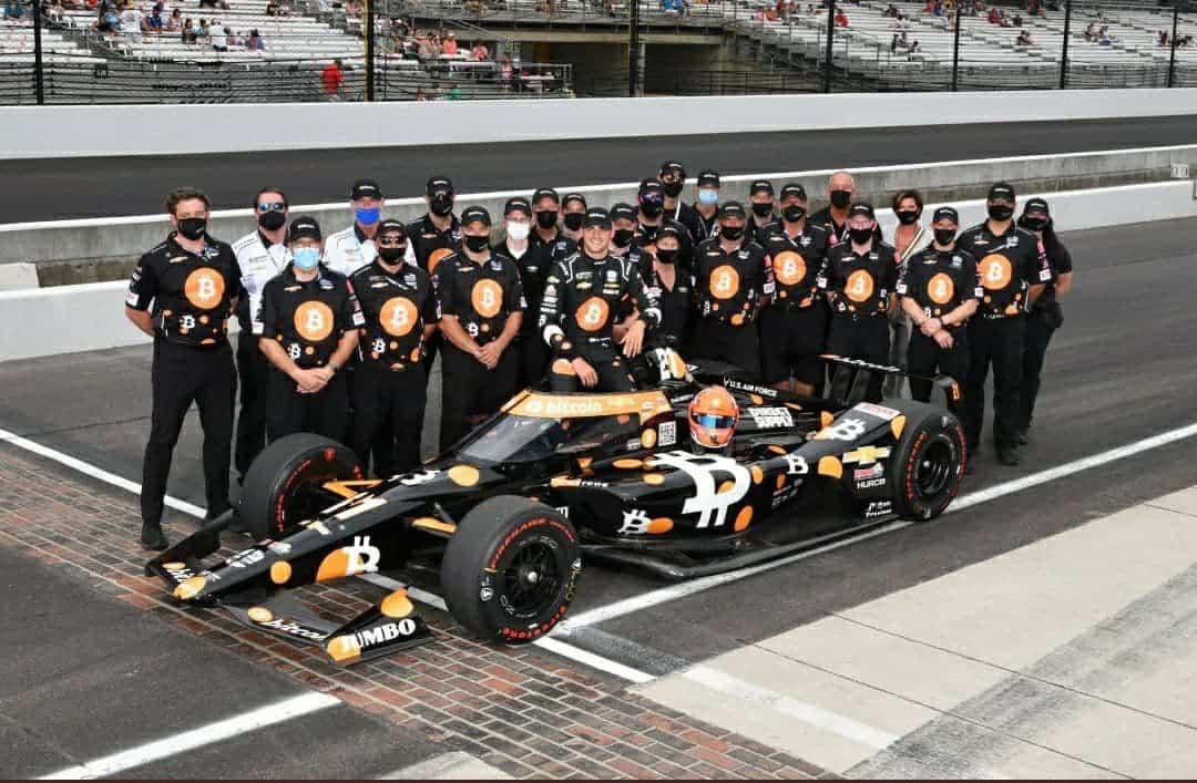 Ed Carpenter with His Bitcoin Chevrolet Comes Fifth on Indy 500