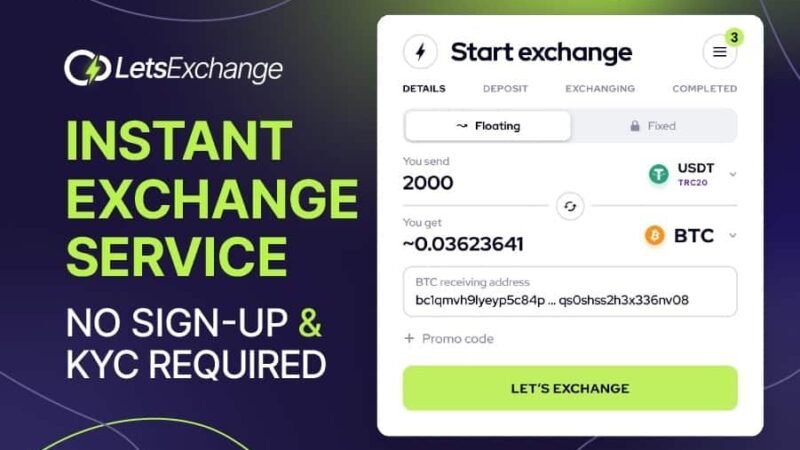 LetsExchange Upgrades Its Platform for Instant Crypto Swaps