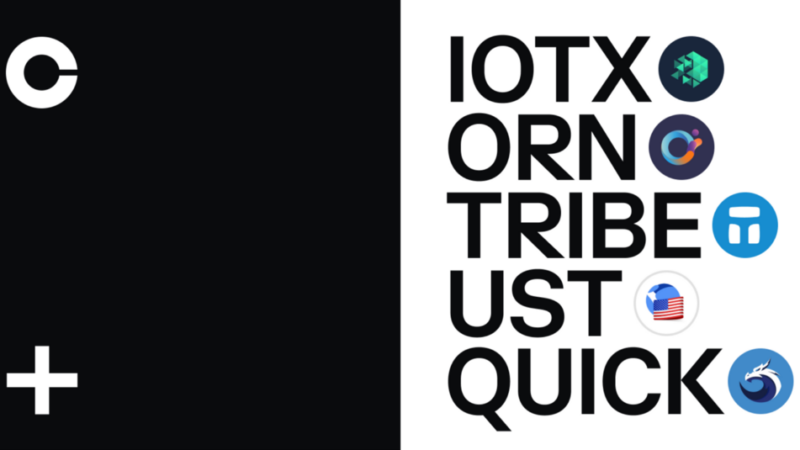 IoTeX (IOTX), Orion Protocol (ORN), Quickswap (QUICK), Tribe (TRIBE) and TerraUSD (UST) are…