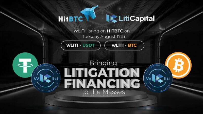 Liti Capital puts litigation financing on the Blockchain, wLITI token lists on HitBTC