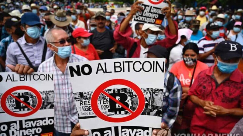 Massive Anti Bitcoin Protests Fill The Streets of El Salvador