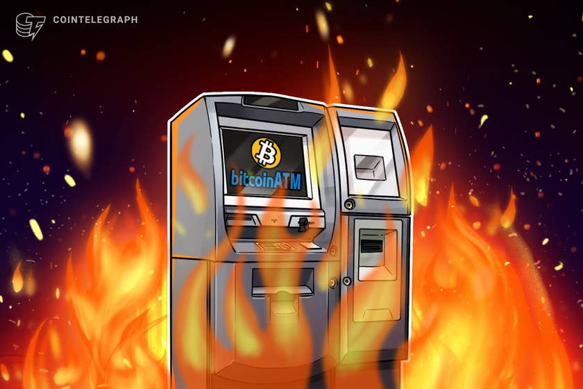 Protesters burn Bitcoin ATM as part of demonstration against El Salvador president