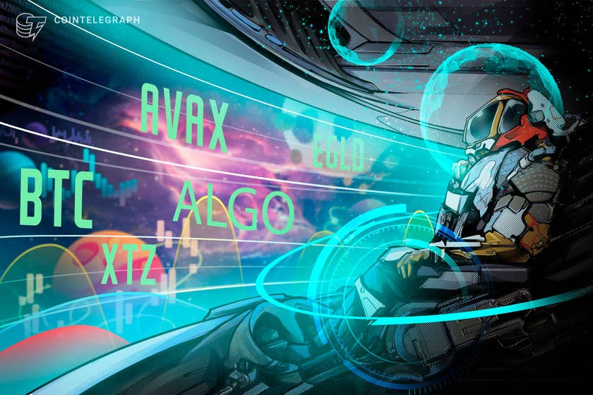 Top 5 cryptocurrencies to watch this week: BTC, AVAX, ALGO, XTZ, EGLD
