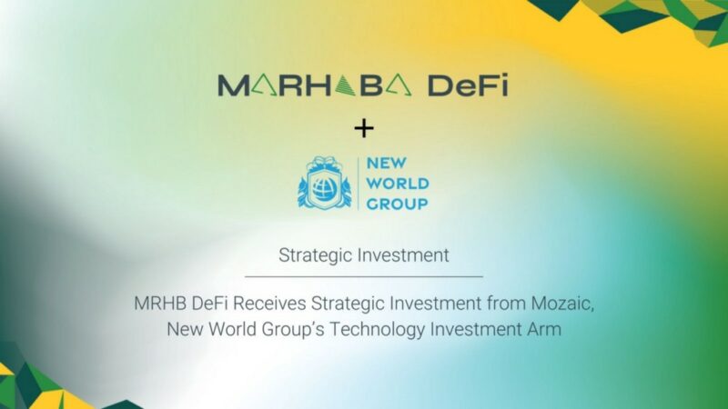 MRHB DeFi Receives Strategic Investment from Mozaic, New World Group’s Technology Investment Arm