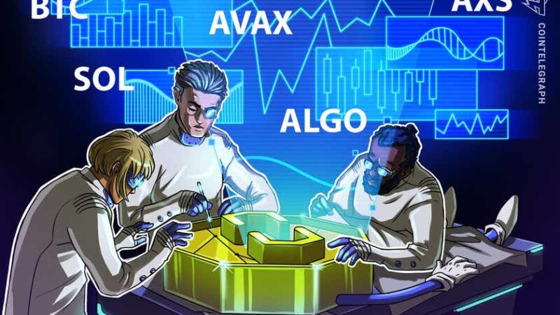 Top 5 cryptocurrencies to watch this week: BTC, SOL, AVAX, ALGO, AXS