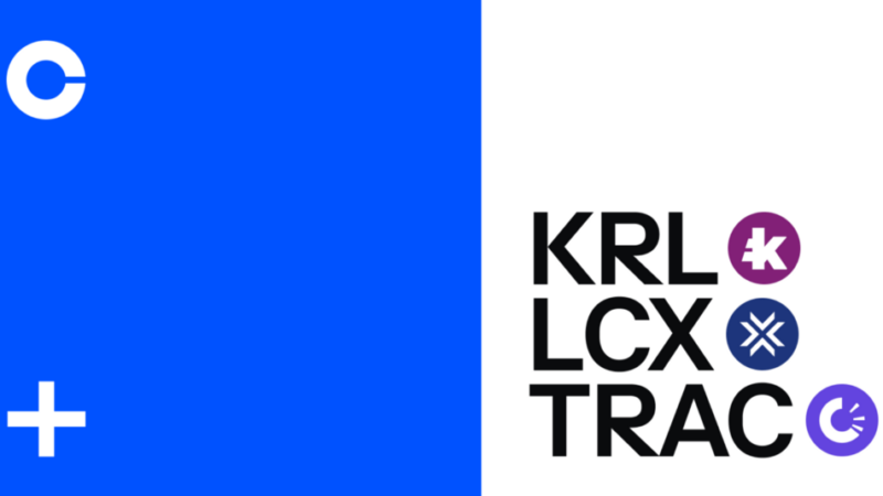 Kryll (KRL), LCX (LCX) and OriginTrail (TRAC) are launching on Coinbase