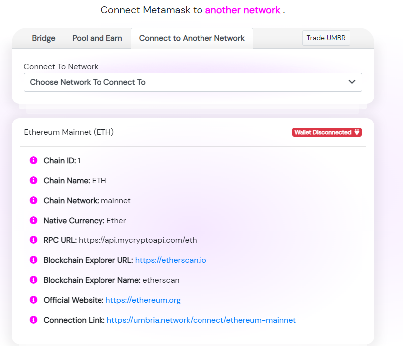 Umbria launches tool enabling automatic MetaMask configuration to EVM compatible chains