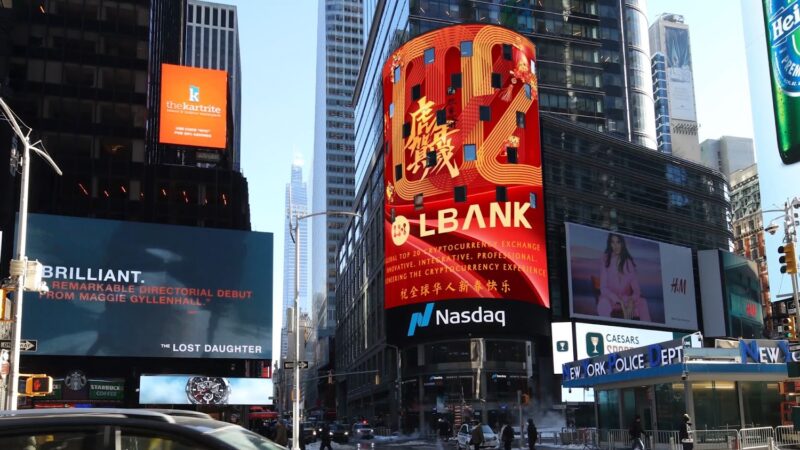 Major Exchange LBank Wishes Lunar New Year via NASDAQ Billboard on Times Square NYC
