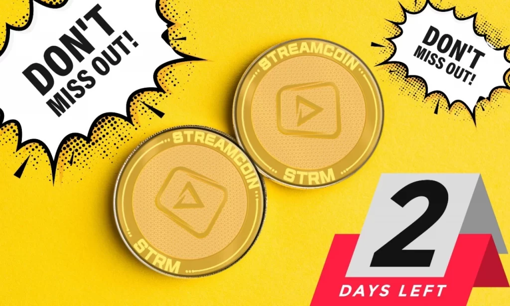 2 More Days To Go, Don’t Miss Out StreamCoin