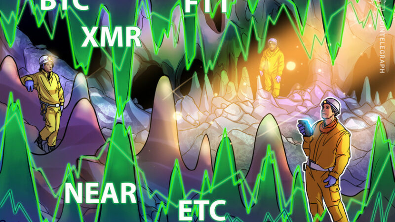 Top 5 cryptocurrencies to watch this week: BTC, NEAR, FTT, ETC, XMR