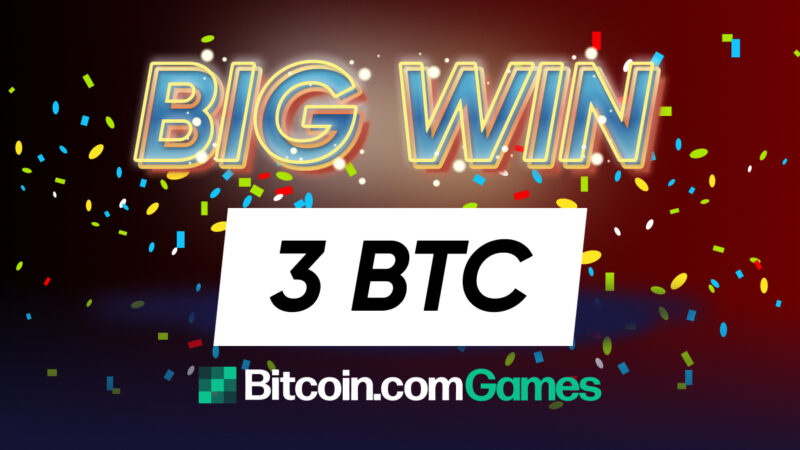 Lucky Player Wins A Second 5,000x Jackpot on Bitcoin.com’s Crypto Casino, Bags Another 3 BTC