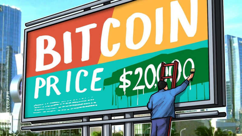 Bitcoin surges above $20K after 6% BTC rally gains steam ahead of the monthly close