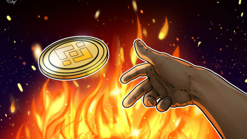 Binance exchange burns $547M worth of BNB tokens