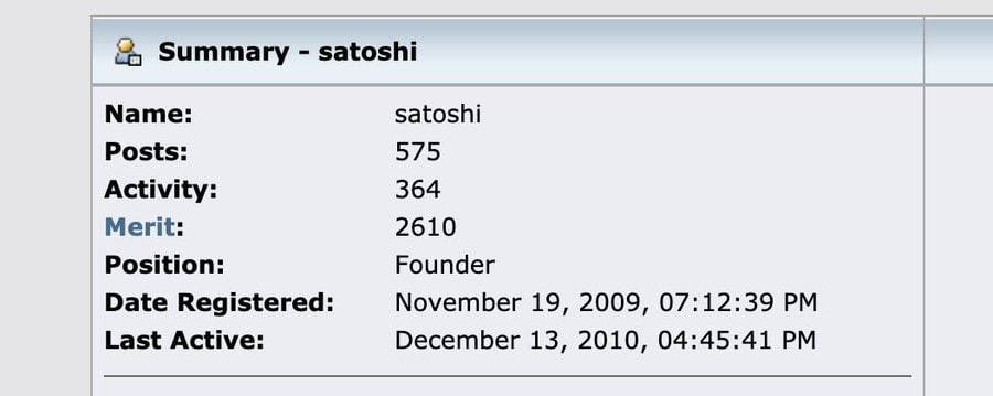 13 Years Since Satoshi Nakamoto Was Last Active on Bitcointalk