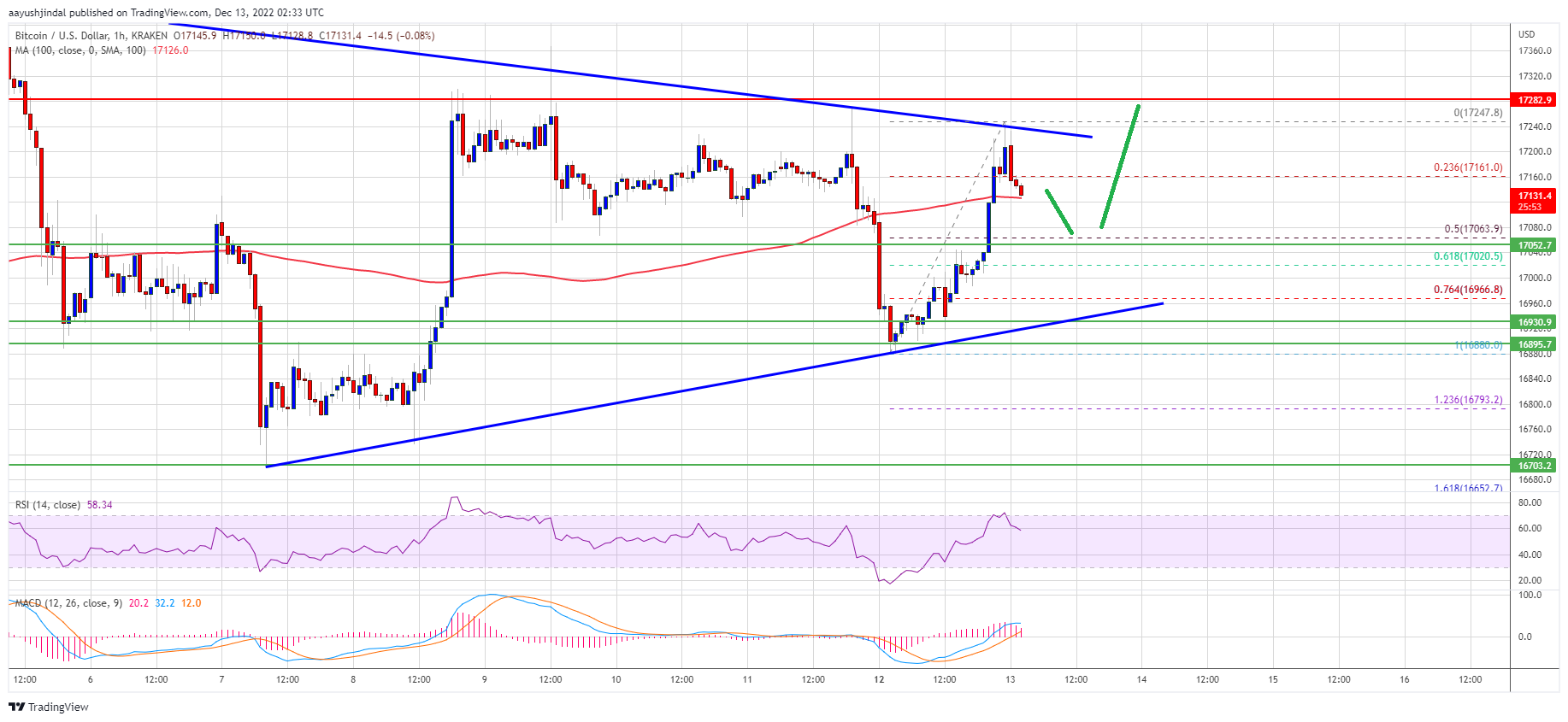 Bitcoin Price Looks Ready For Another Leg Higher Over $17.5K