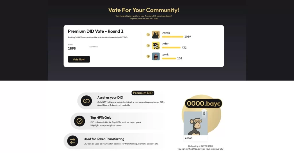 .minic DID Available for Minting, Mimic Shhans Wins Community Voting on KEY3.id