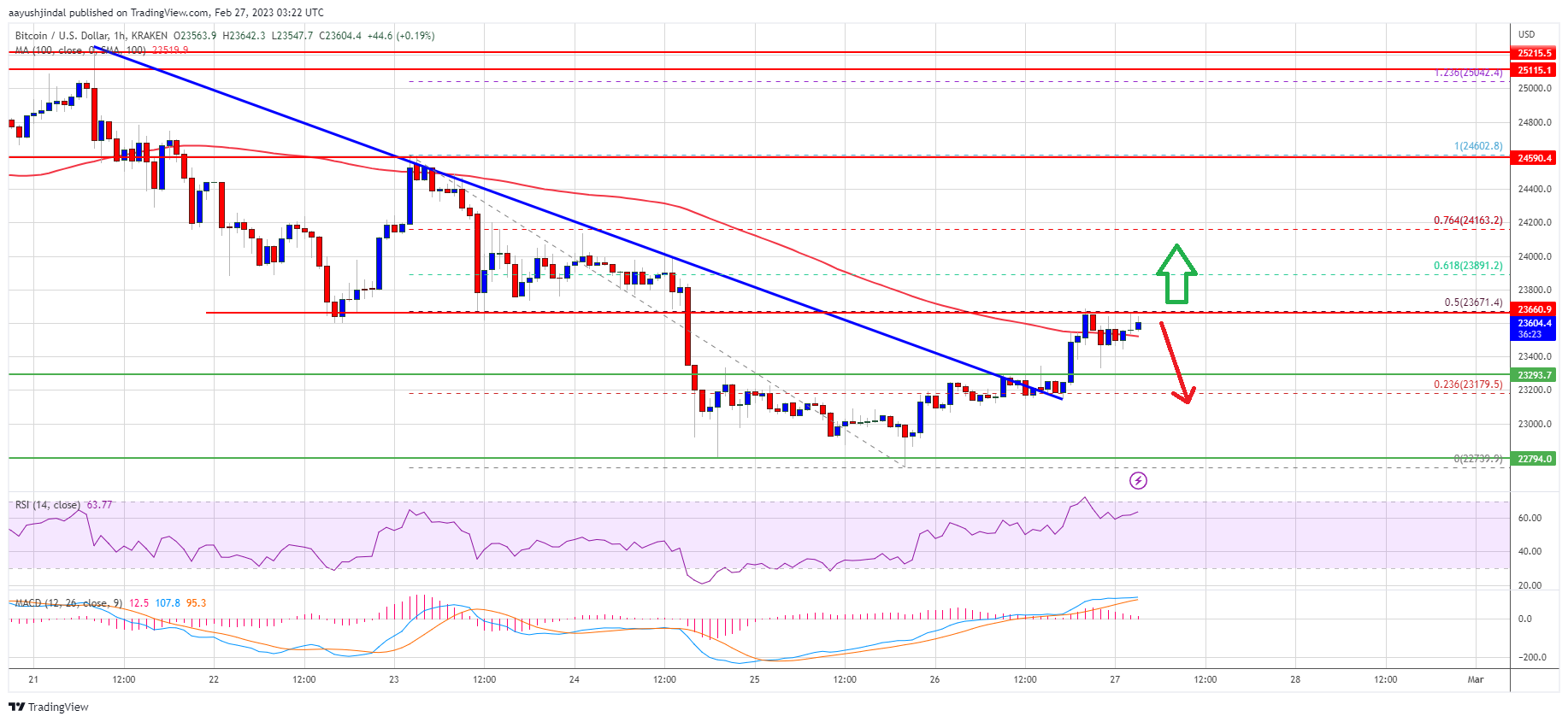 Bitcoin Price Aims Key Upside Break As The Bulls Face Many Challenges