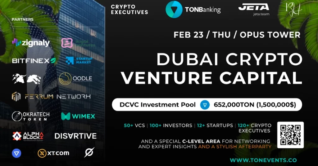 Dubai Crypto Venture Capital Thursdays are back on February 23 — Now even more incredible with TOP speakers, VCs and startups