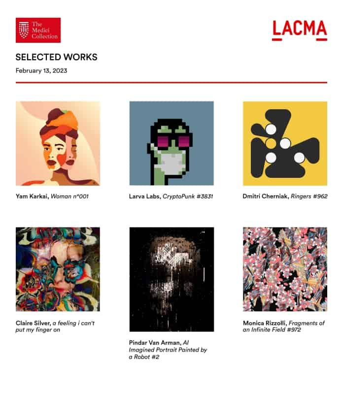 LACMA Museum Receives Donation Of 22 Top-Tier NFTs Including CryptoPunks, ArtBlocks