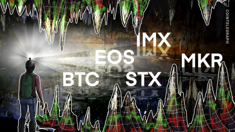 EOS, STX, IMX and MKR show bullish signs as Bitcoin searches for direction