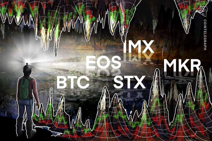 EOS, STX, IMX and MKR show bullish signs as Bitcoin searches for direction