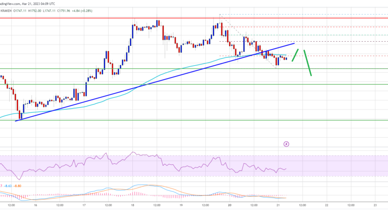 Ethereum Price Grinds Lower and Turns At Risk of A Larger Decline