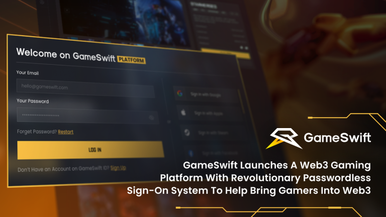 GameSwift Launches a Web3 Gaming Platform With Revolutionary Passwordless Sign-on System to Help Bring Gamers Into Web3