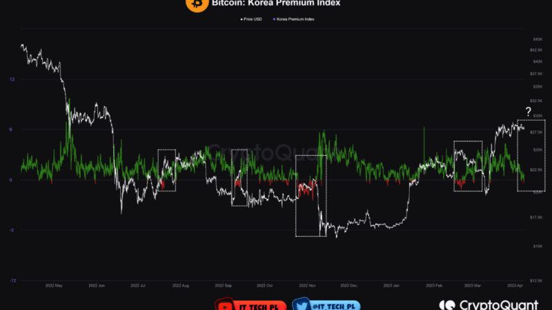 Bitcoin Korea Premium Index Turns Red, Decline Incoming?