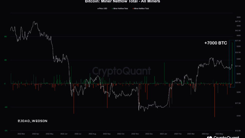 Bitcoin Miners Receive Inflows Of 7,000 BTC, What Does It Mean?