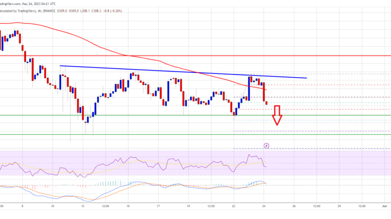 BNB Price Prediction: Bears Target Fresh Lows Below $300