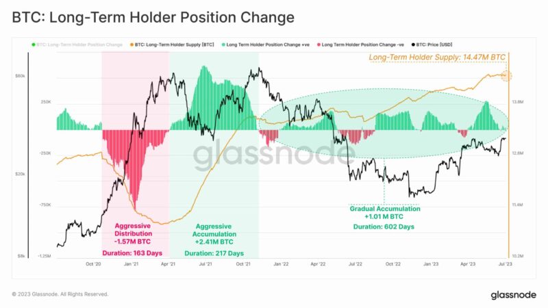 Here’s How Much of BTC’s Circulating Supply Is Owned by Long-Term Holders: Data