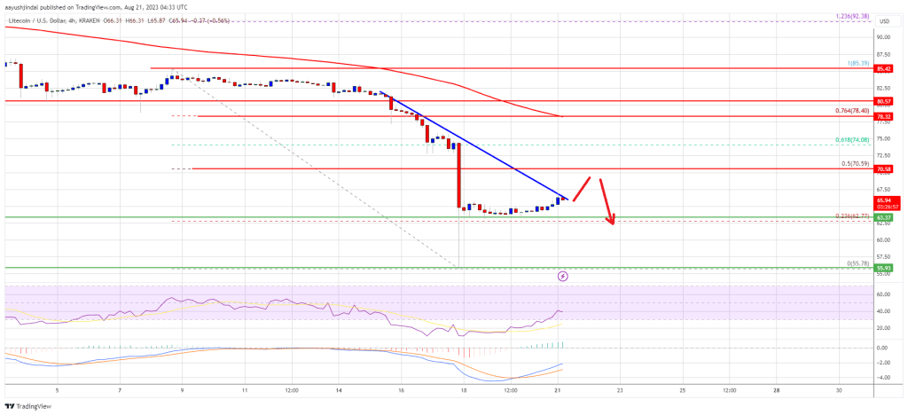 Litecoin Price Prediction: LTC Faces Uphill Task Near $70