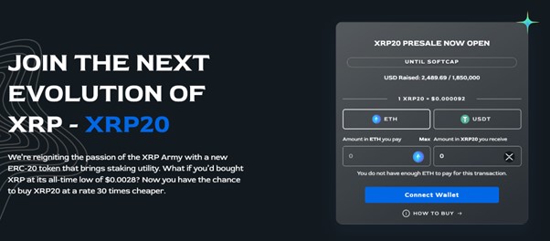 New Cryptocurrency to Watch: XRP20 Presale Goes Live – Will it Pump Like the XRP Price?