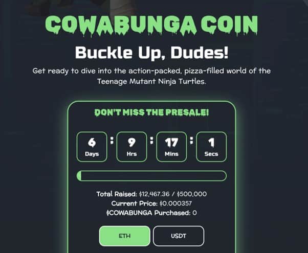 New Meme Coin Cowabunga Launches Presale with Just 6 Days Left to Buy – Could It Be the Next Pepe?