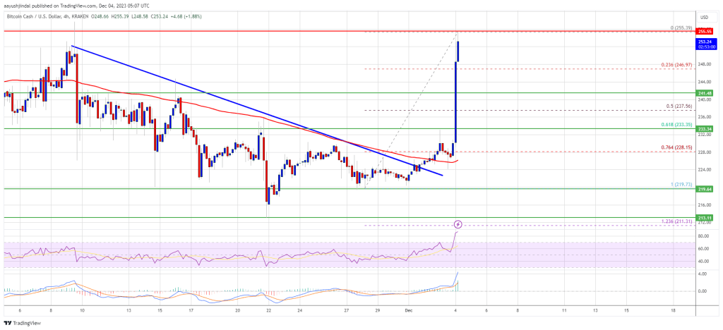 Bitcoin Cash Price Pumps Over 10% But $255 Is The Key To More Gains
