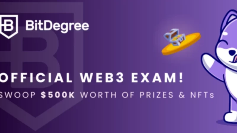 Free NFT Certificates For Learners Who Complete The World’s First Gamified BitDegree Web3 Exam