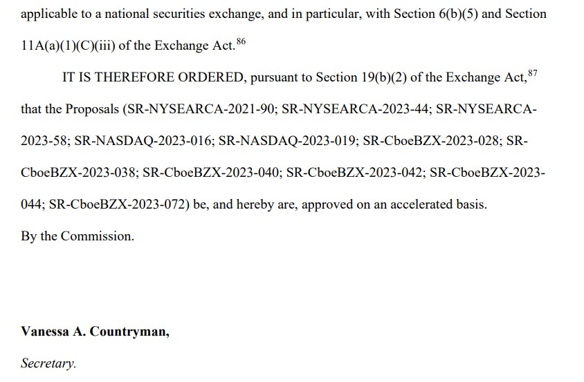 BREAKING: SEC Approves All 11 Spot Bitcoin ETFs, BTC Price Holds Steady At $46,000