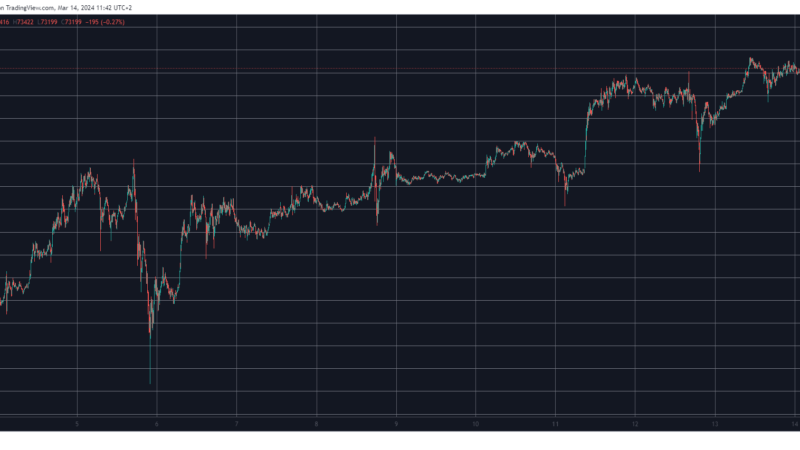 Bitcoin Maintains $73K, Solana Skyrockets 14% Daily to 2-Year High (Market Watch)