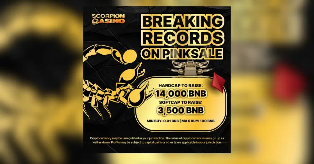 Scorpion Pinksale Underway As Presale Nears Its End With Over $10 Million Raised