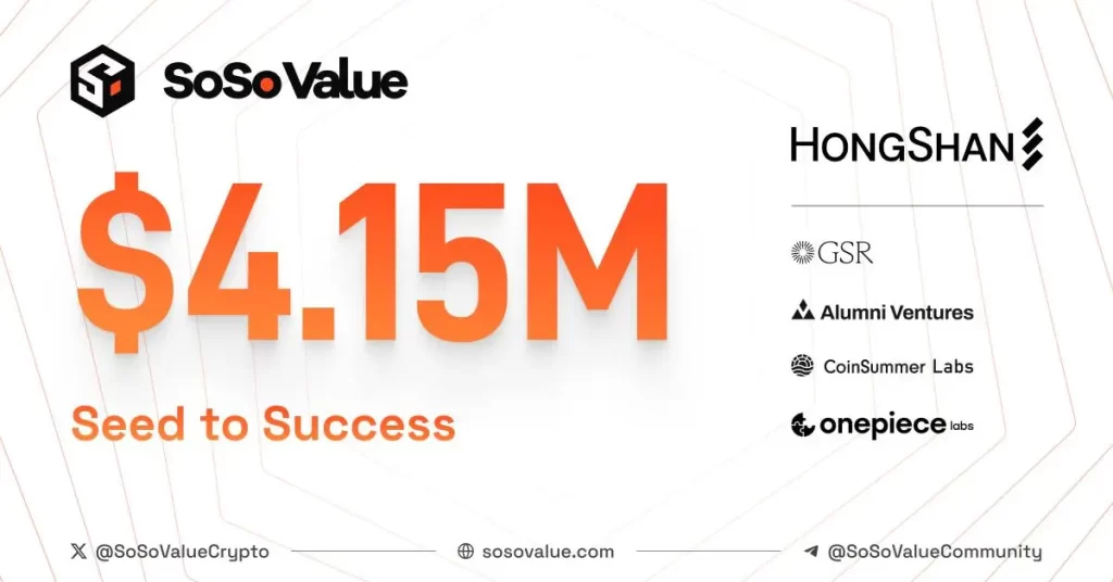 SoSoValue is Set to Transform Crypto Investment Research With Over $4 Million in Seed Funding Raised