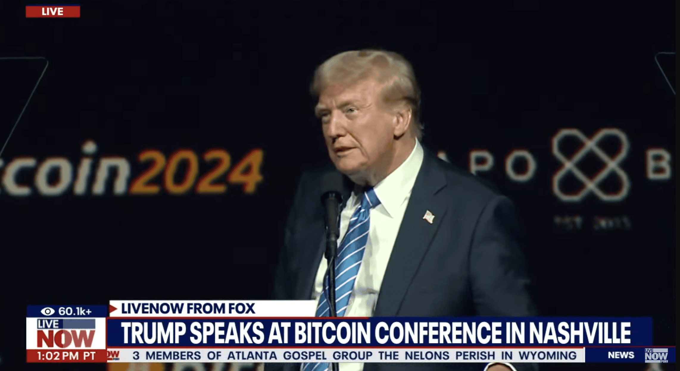 Donald Trump Says Bitcoin Will Likely Overtake Gold (Live at Bitcoin 2024)