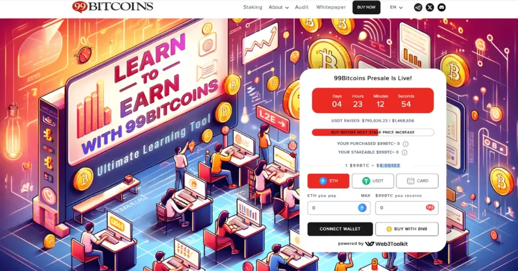 Last Chance to Invest in 99Bitcoins Token as Presale Enters Final Week After Raising $2.5M