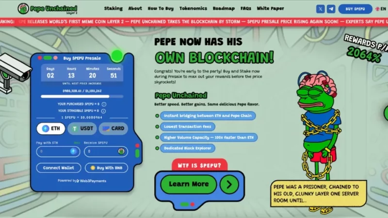 Pepe Unchained Presales Raises $4M – Can This Meme Coin 1000X Like Pepe?
