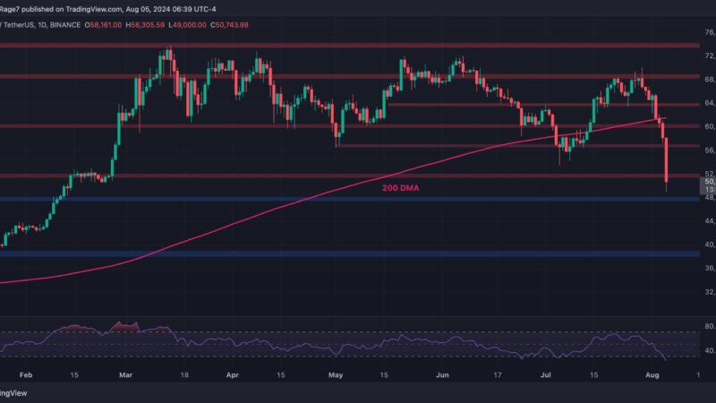 Bitcoin Price Analysis: Watch These Levels if $50K Fails and BTC Continues Crashing