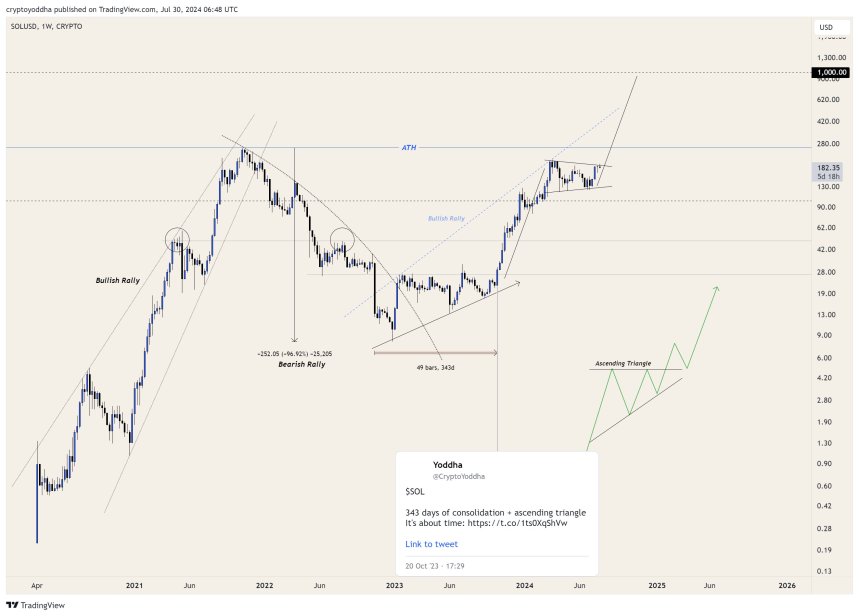 Solana Looks ‘Ripe To Push Higher’, Is A Mania-Like Rally To $600 Coming?