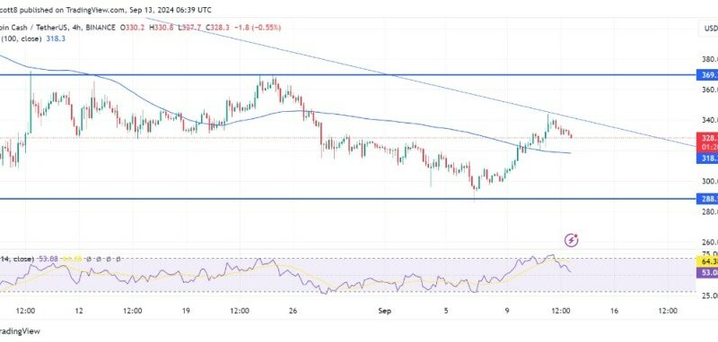 Bitcoin Cash Eyes $288 As Bears Take Charge After Trendline Rejection